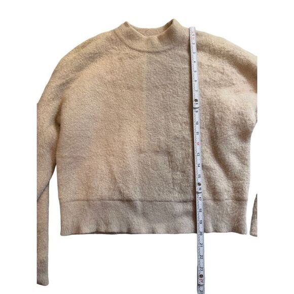 BAILEY 44 Fuzzy Beige Tan Mock Neck Pullover Sweater Long Sleeve Sz M - Picture 5 of 8